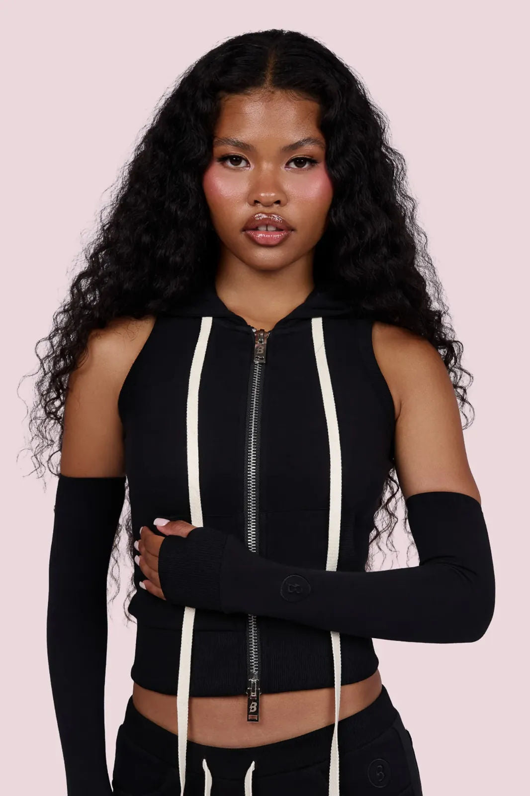 BODY KNITWEAR SLEEVELESS SET (BLACKBERRY)