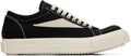 Rick Owens DRKSHDW Temple Vintage Low Sneaks Black Milk Denim