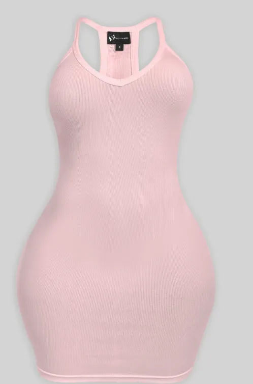 Waydamin Tank Top Dress 'Pink'
