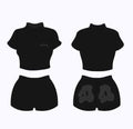 Digital ties Crop Set "Black"