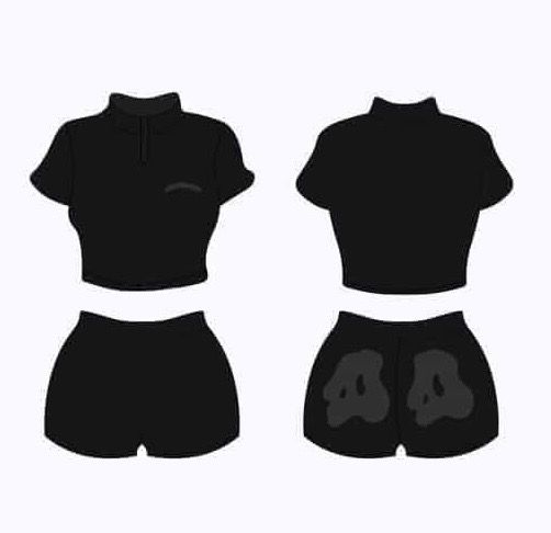 Digital ties Crop Set "Black"