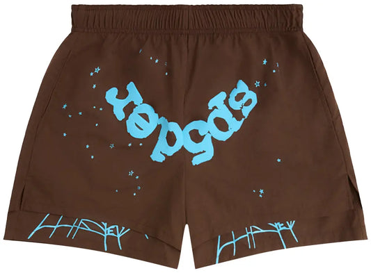 SP5DER Brown/Blue Shorts