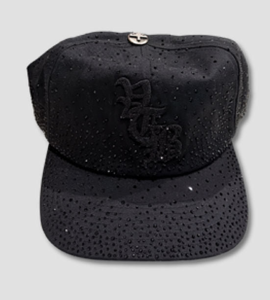 vertabrae black stoned hat