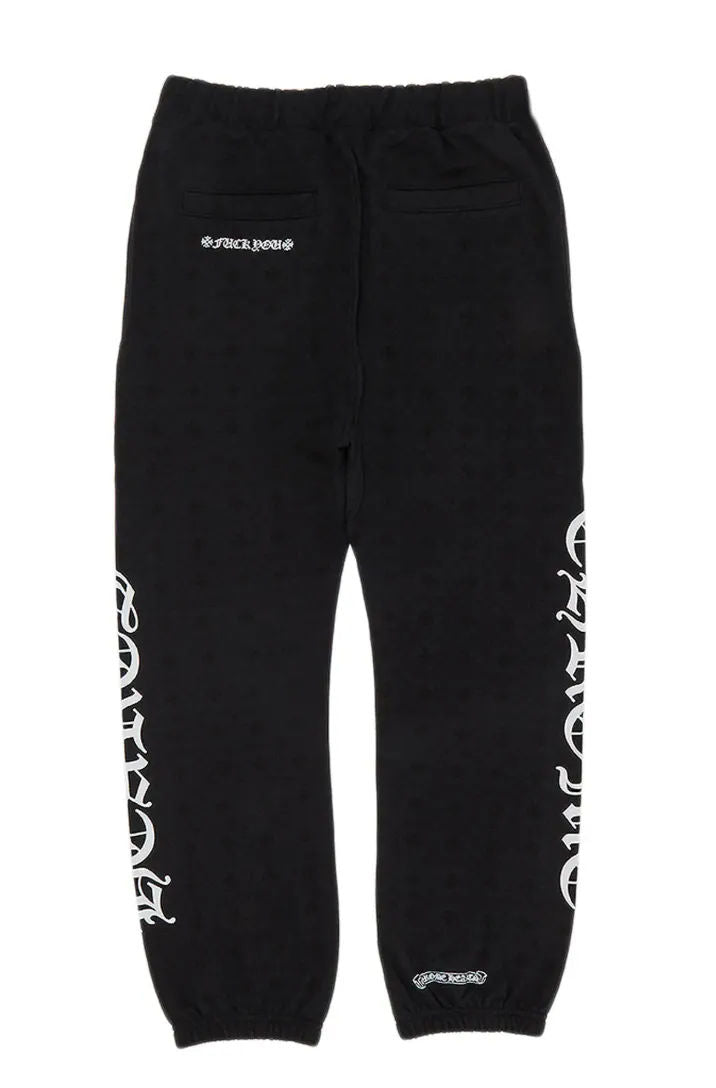Chrome Hearts All Over Monogram Horseshoe Logo Sweatpants 'Black' - Used/Worn