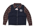SICKO Puffer Vest With Flannel Sleeves
