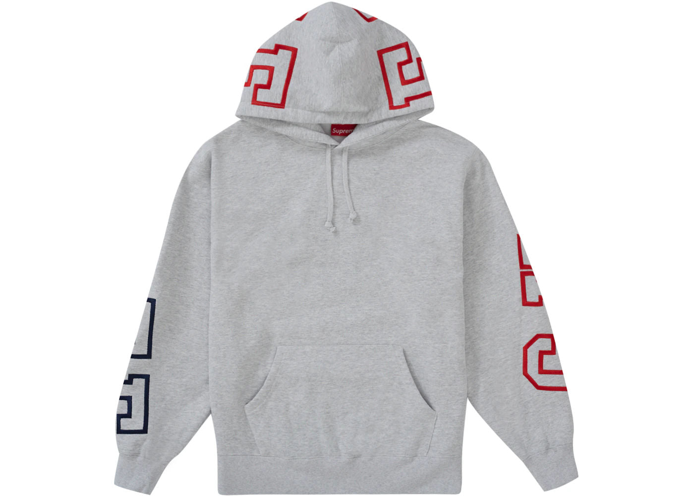 Supreme State Hooded Sweatshirt Ash Grey - Like New