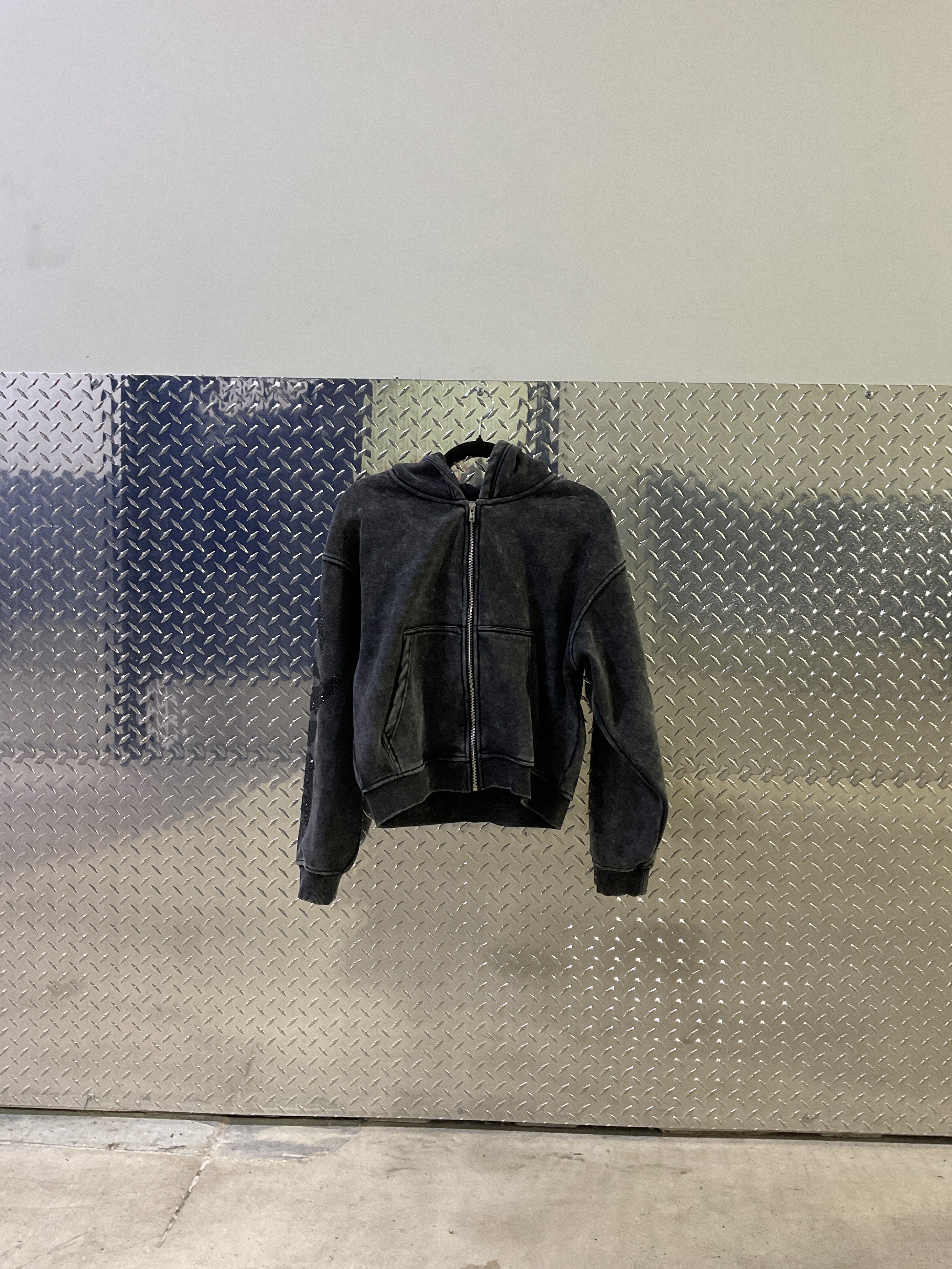 DIRTY SOUTH RHINESTONE BACK ZIP UP