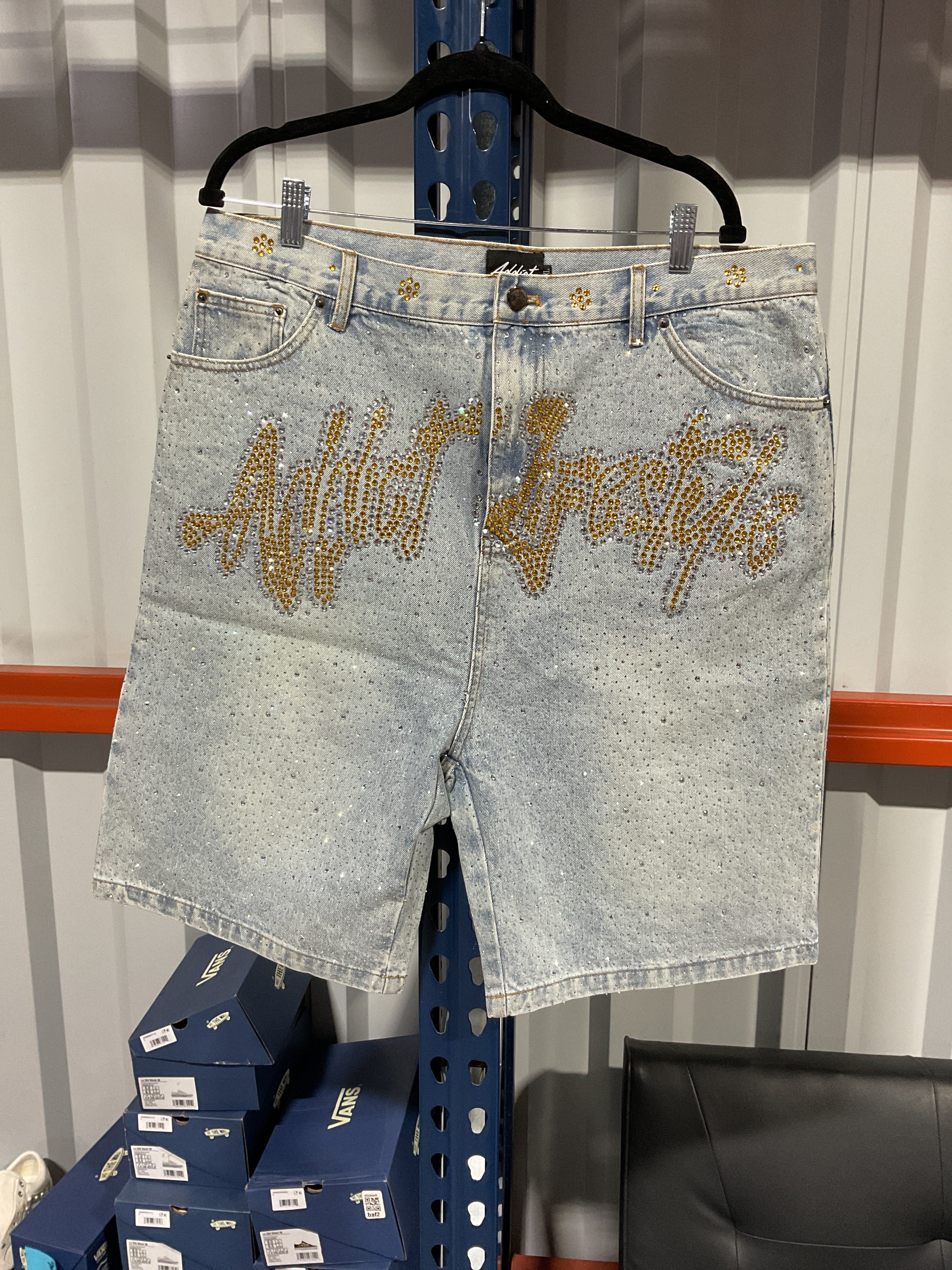 ADDICT RHINESTONE SHORTS