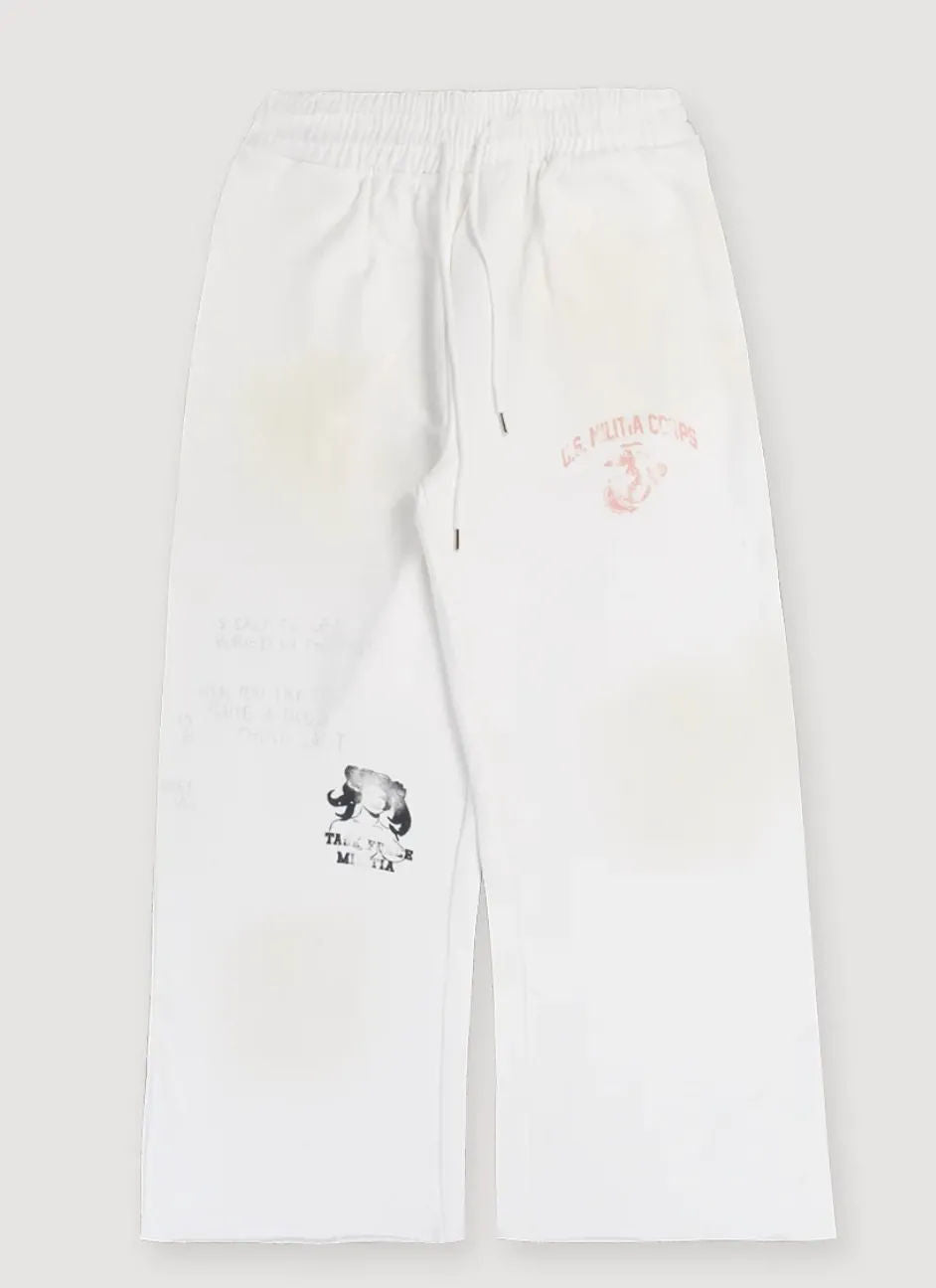 Awaited Militia Corps Sweatpants 'White'