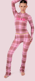 Body  by Raven Body Basics 2.0 Hoodie Pink Plaid