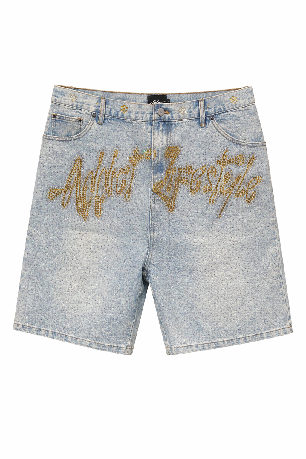ADDICT RHINESTONE SHORTS