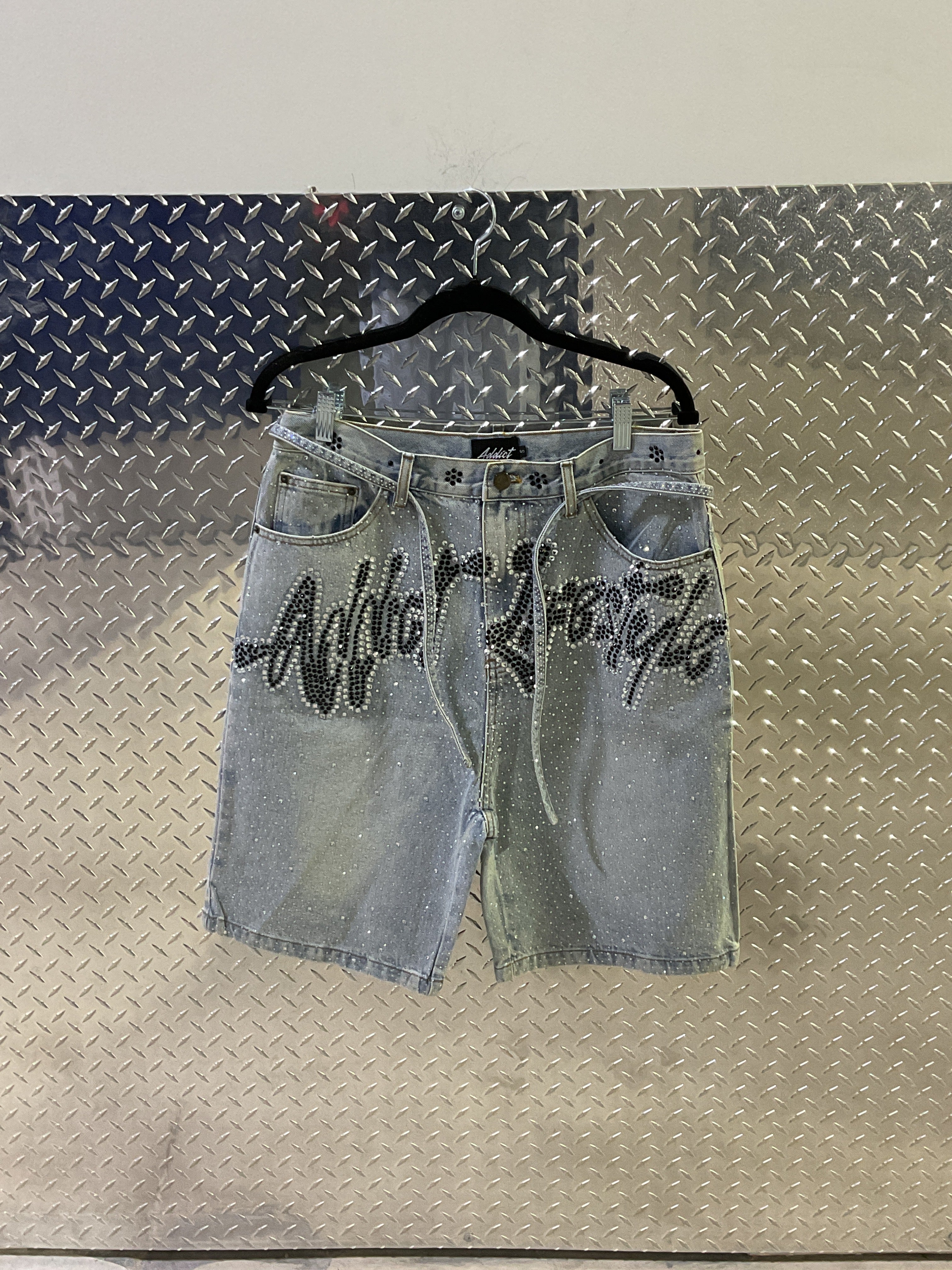 RHINESTONE ADDICT JORTS