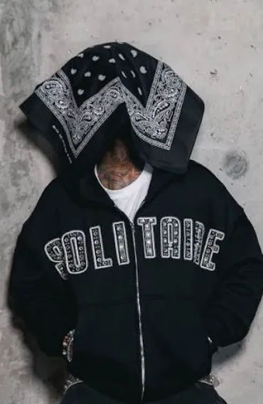 Solitaire Zip-Up Hoodie