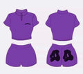 Digitial ties Cropped set "Purple"