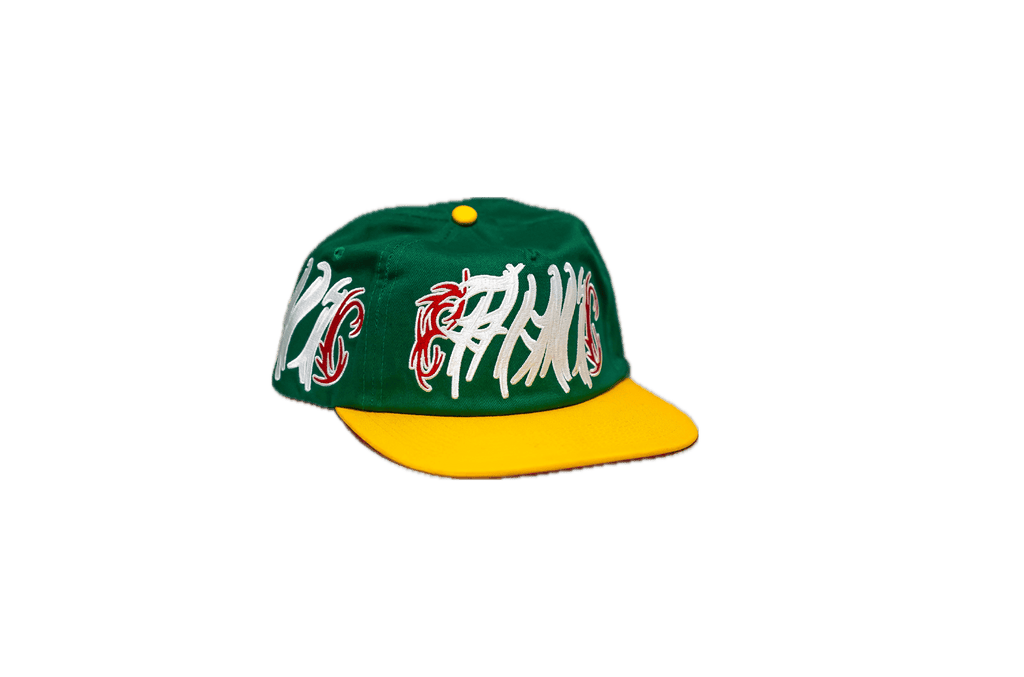 Ethnic Snapback Hat Green