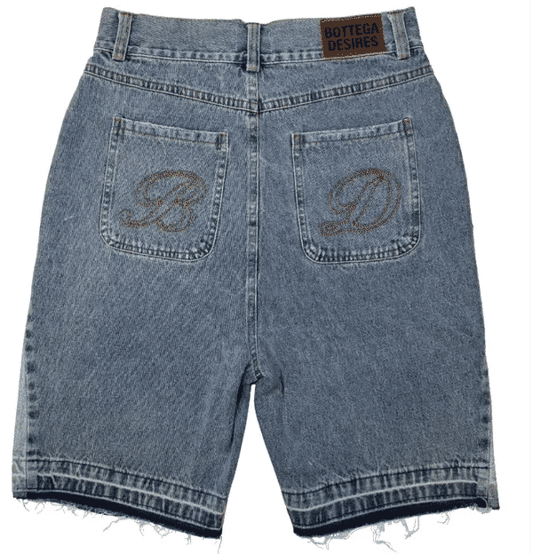 Bottega Desires Blue Denim Shorts