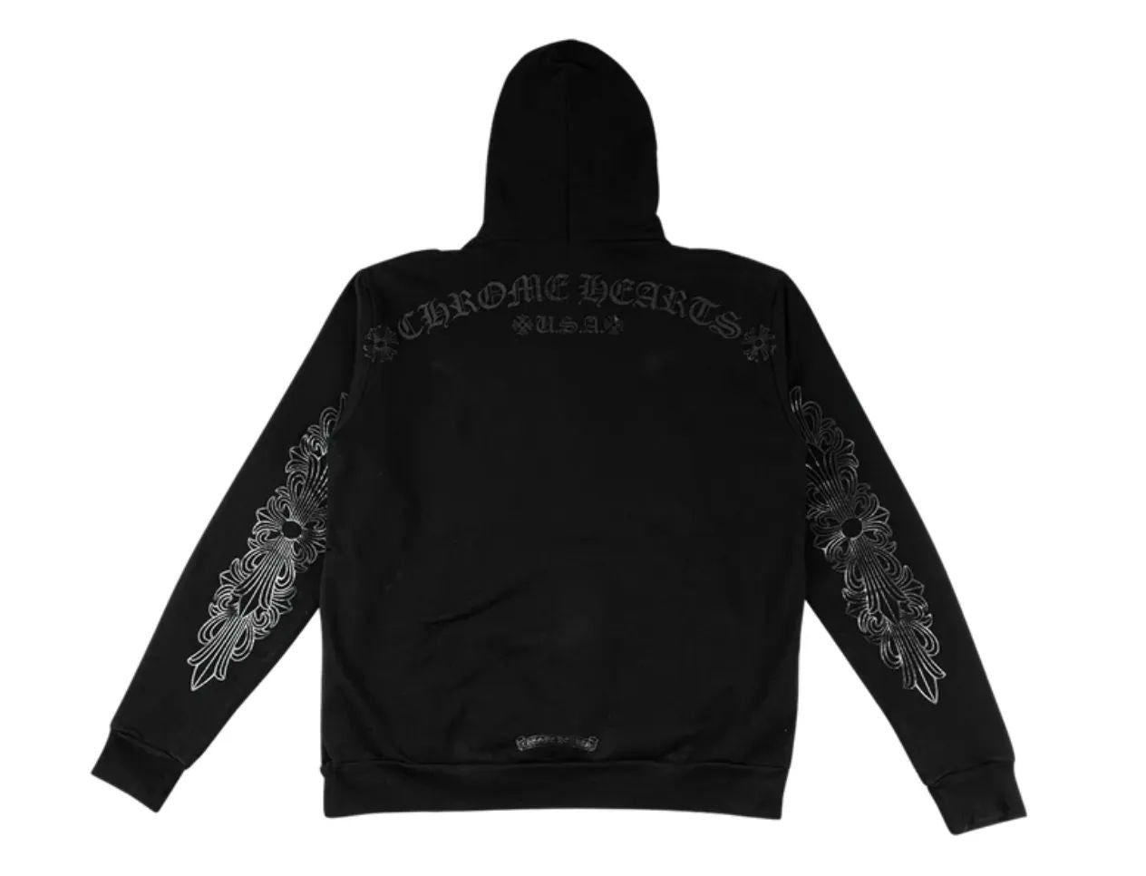 Chrome Hearts Floral Horseshoe Hoodie "Black"