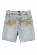ADDICT RHINESTONE SHORTS