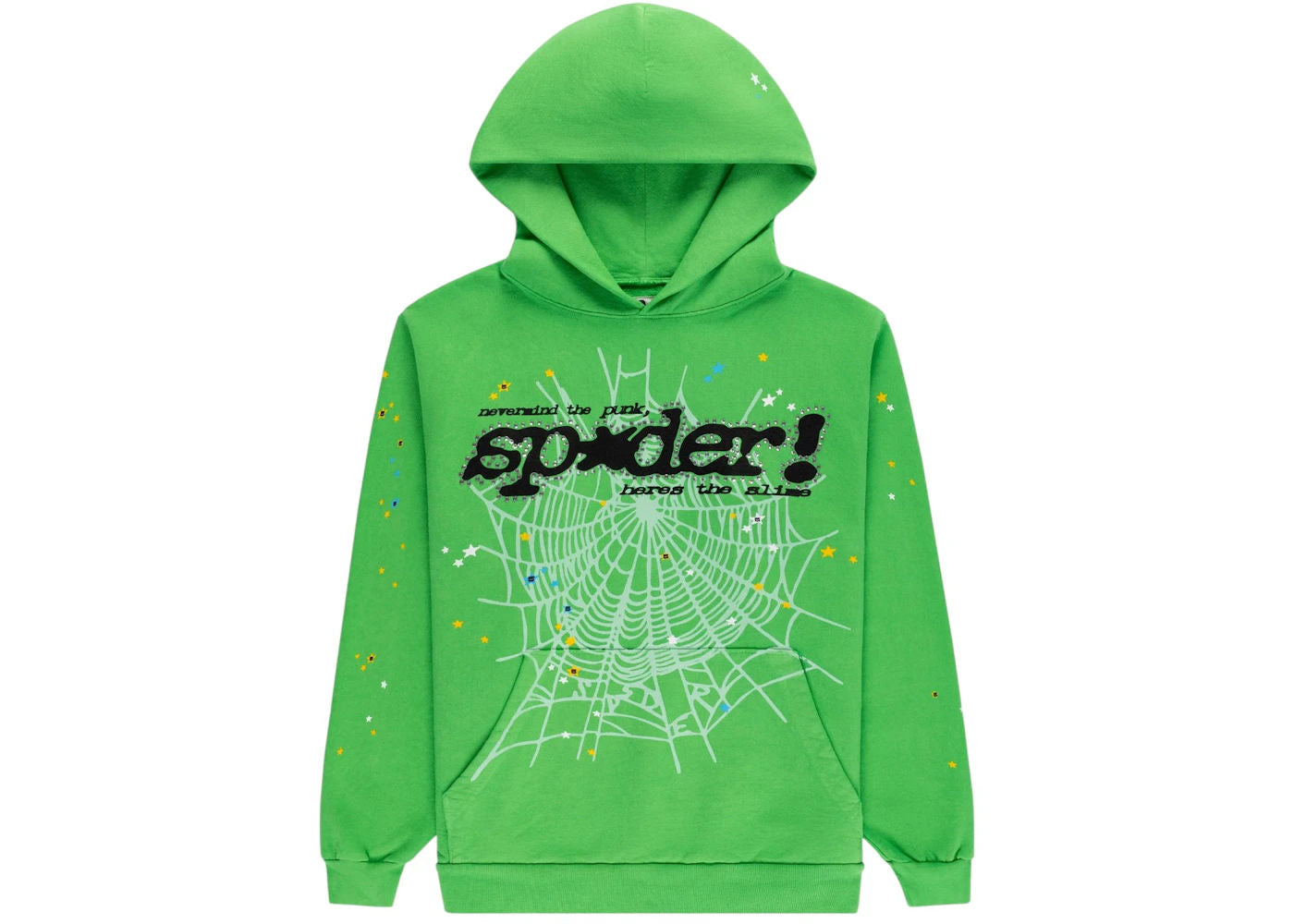 Sp5der Punk V2 Rhinestone Set Bright Green