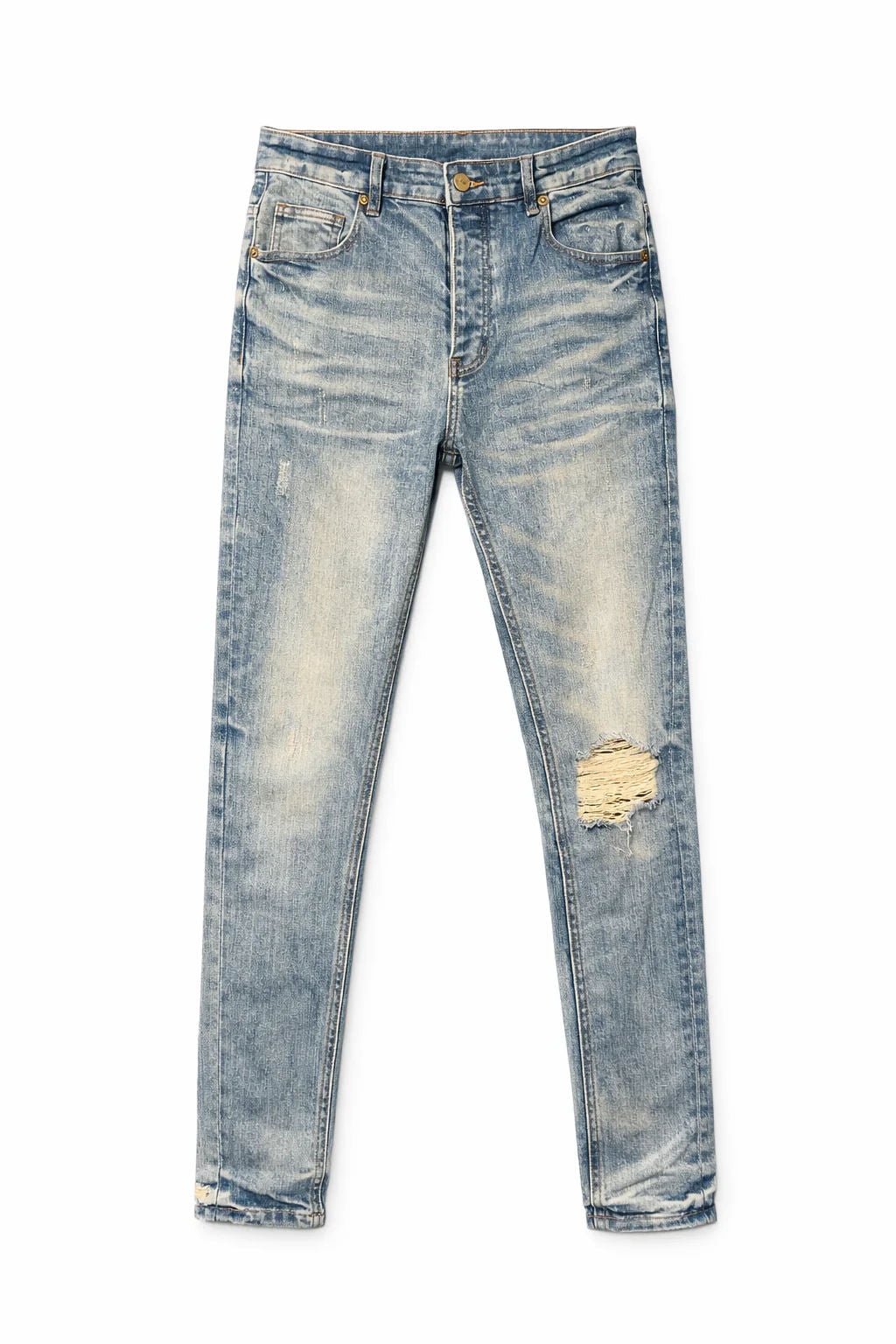 Light Washed skinny Denim Distressed Jeans