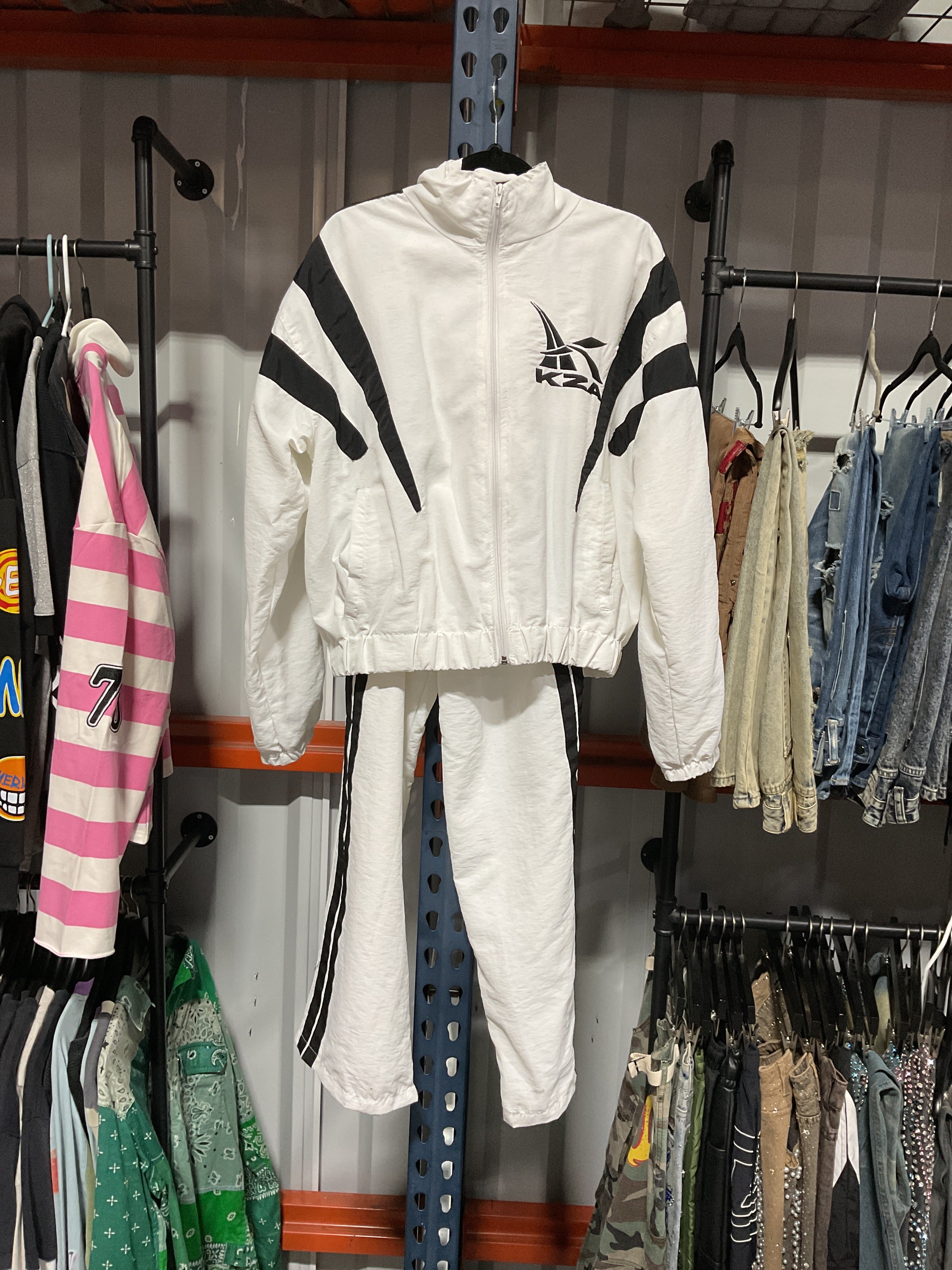 KZA white windbreaker set