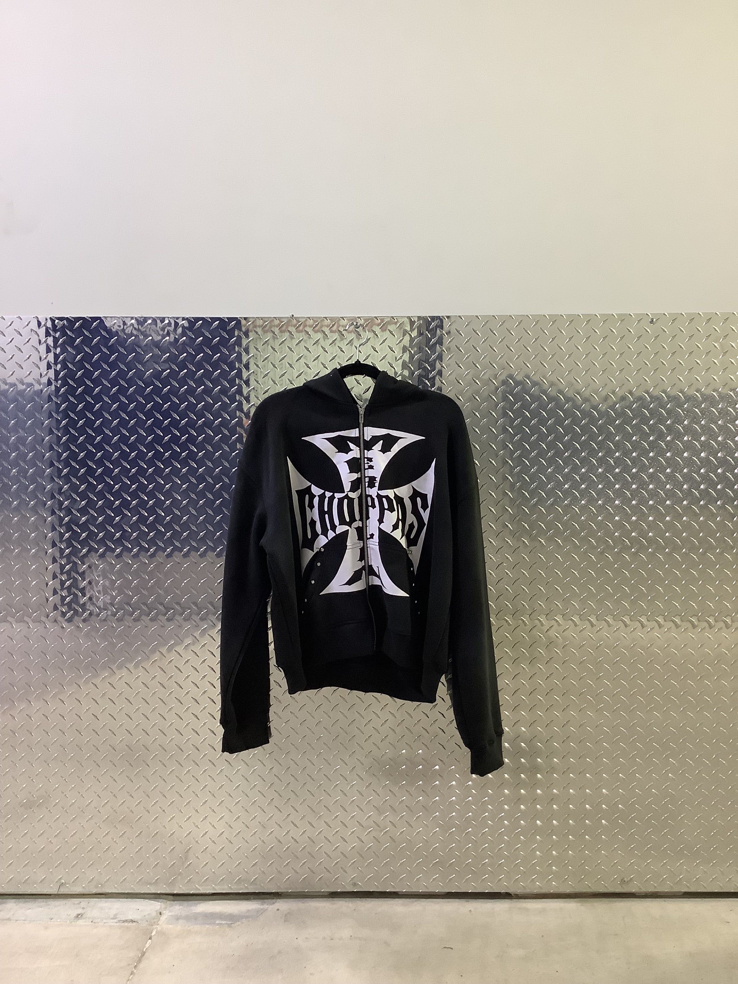 MERLIN CHOPPAS RHINESTONE HOOD ZIP UP