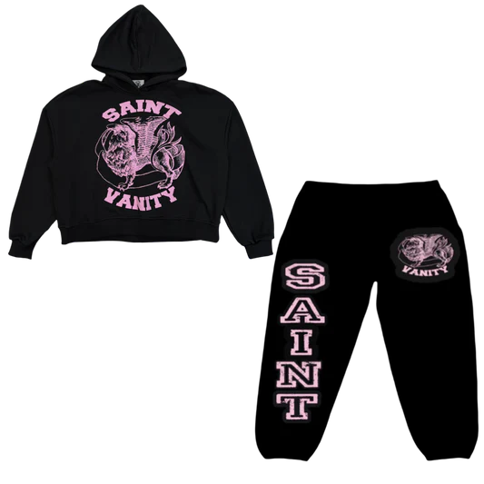 Saint Vanity Black and Purple Set