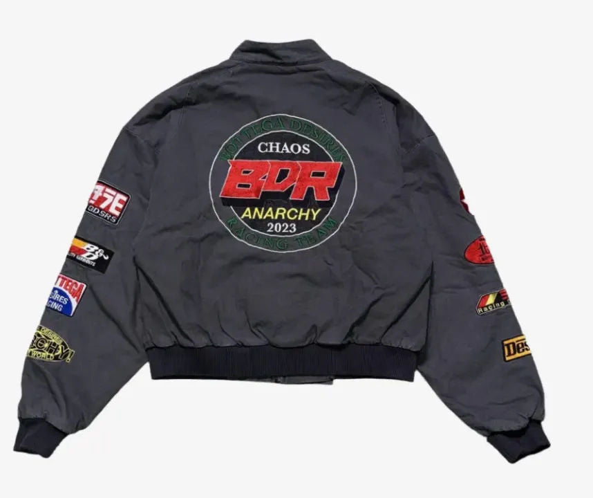 Bottega Desires logo-patch Embroidered Jacket