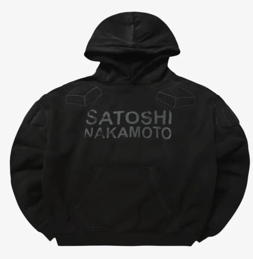 SATOSHI NAKAMOTO Moto Padded Hoodie - Like New