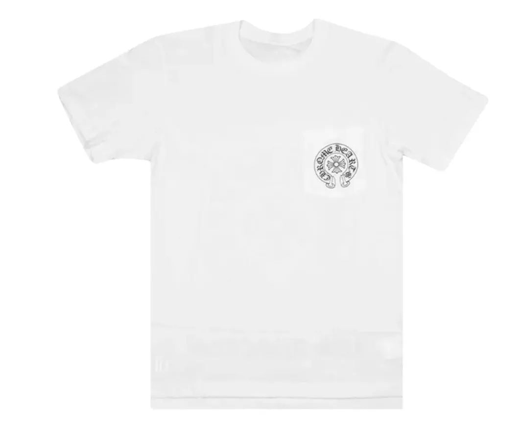 Chrome Hearts Los Angeles Horseshoe Logo Pocket Tee 'White'