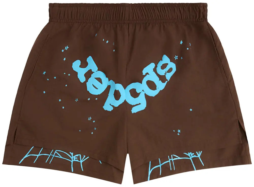 SP5DER Brown/Blue Shorts