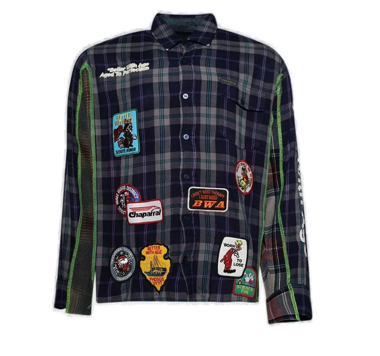 Better With Age Gentlemen's 3 Panel Flannel - Assorted Multi 'Blue'