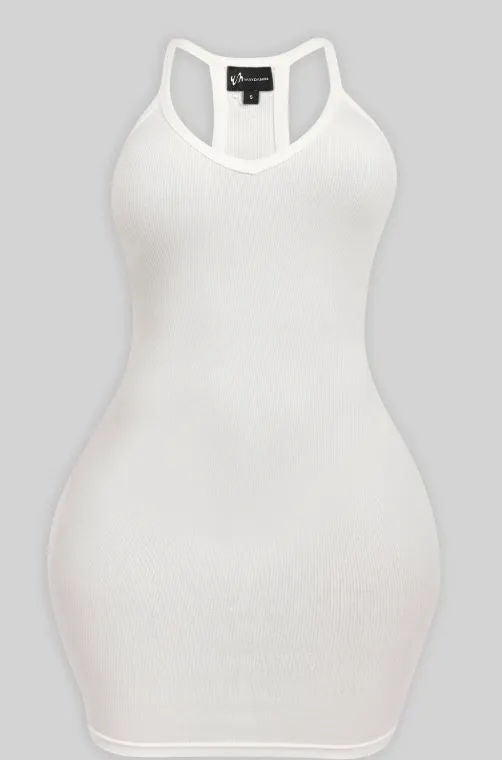 Waydamin Tank Top Dress 'White'