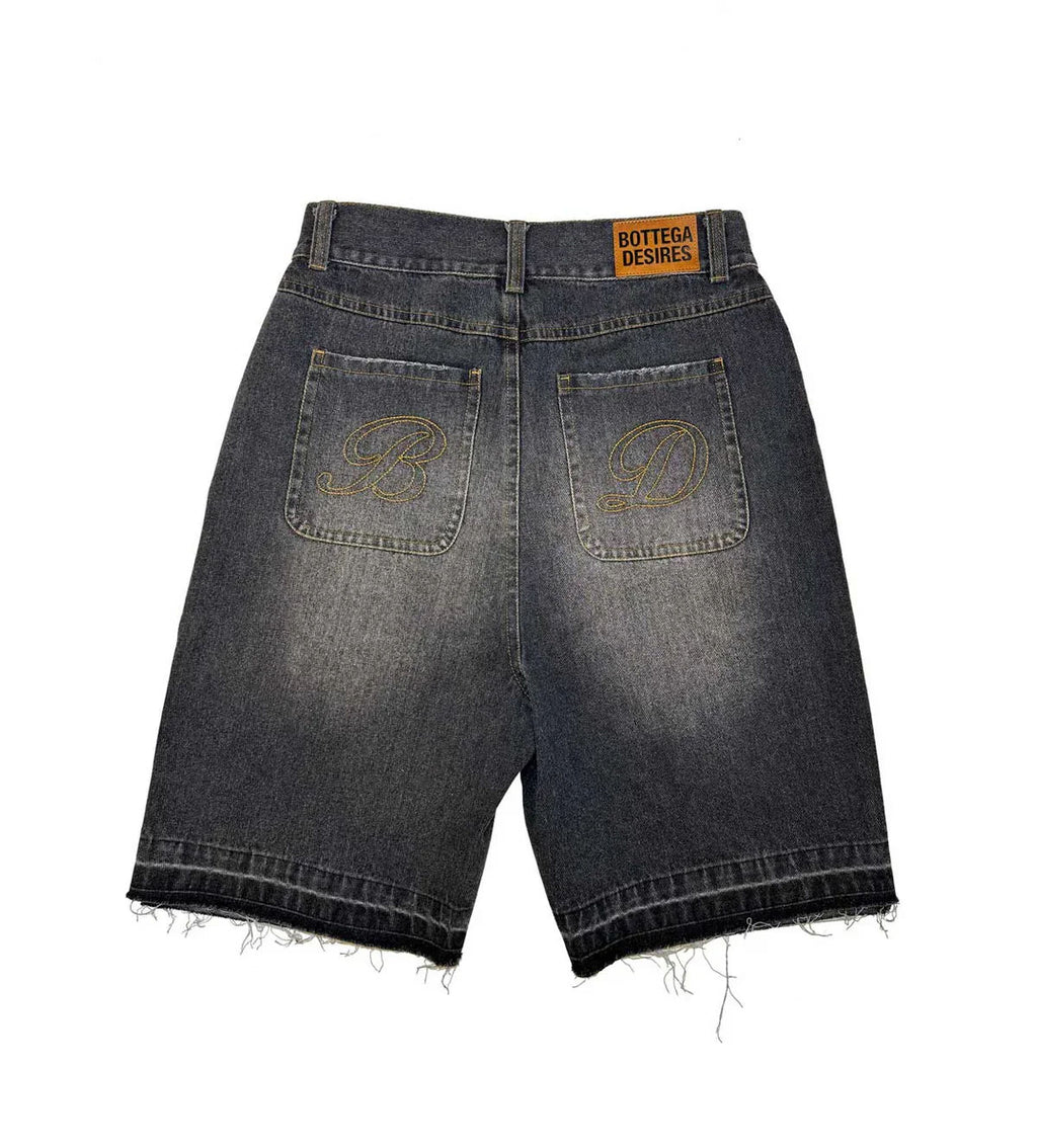 Bottega Desires Black Denim Shorts
