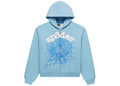Sp5der OG Web Zip Up Hoodie (SS26) Sky Blue