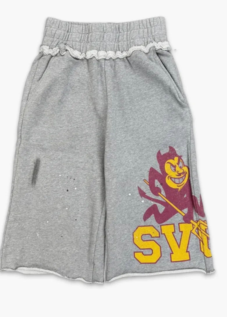 Saint Vanity Sun Devil Crewneck "Grey/Maroon"
