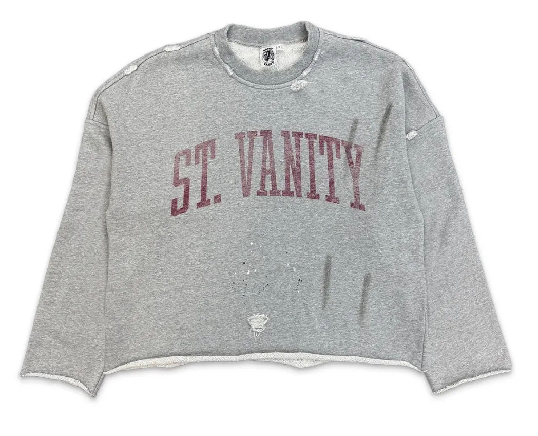 Saint Vanity Sun Devil Crewneck "Grey/Maroon"