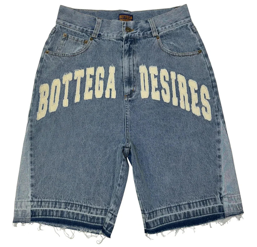 Bottega Desires Blue Denim Shorts