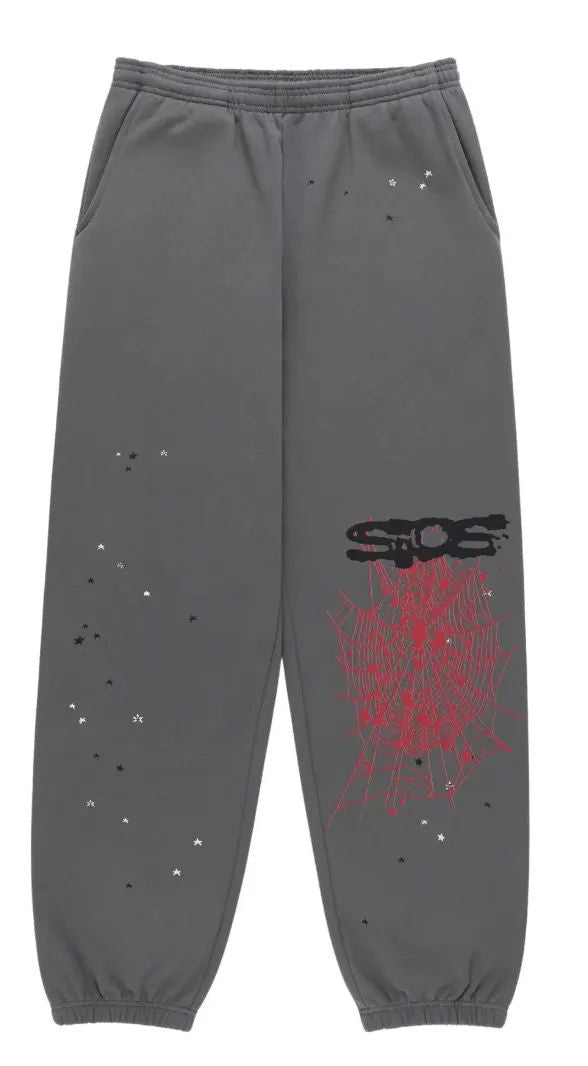 Sp5der Slate Grey Splat Punk Sweatpants